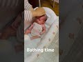 Bathing Time 1 Month Baby Girl Goviral Love Happy Emotional Aaria Japan