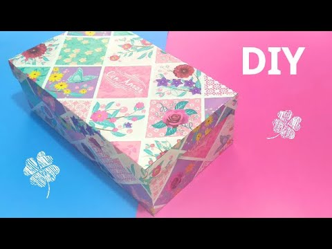 How to Wrap a Shoe Box with Gift Wrap - DIY