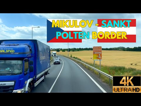 Driving from Mikulov Czech Republic to Sankt Pölten Austria