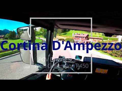 POV Driving Scania Next Generation R450 - Cortina D'Ampezzo,Italy