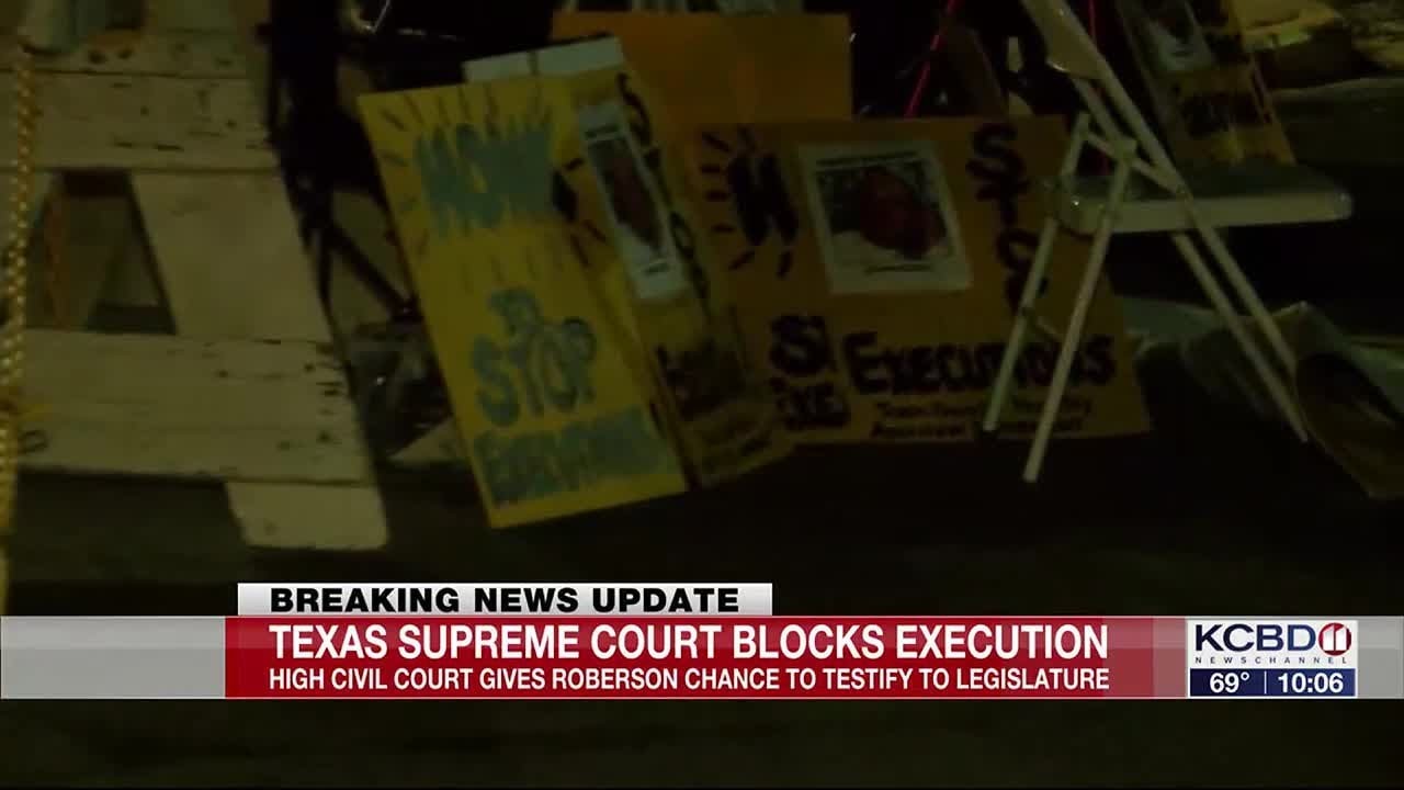 Texas Supreme Court blocks execution, giving inmate chance to testify