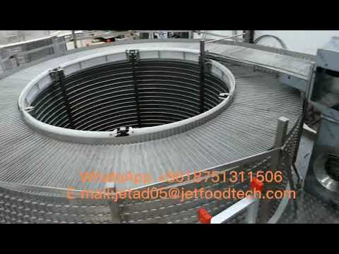 Self-stacking spiral freezer