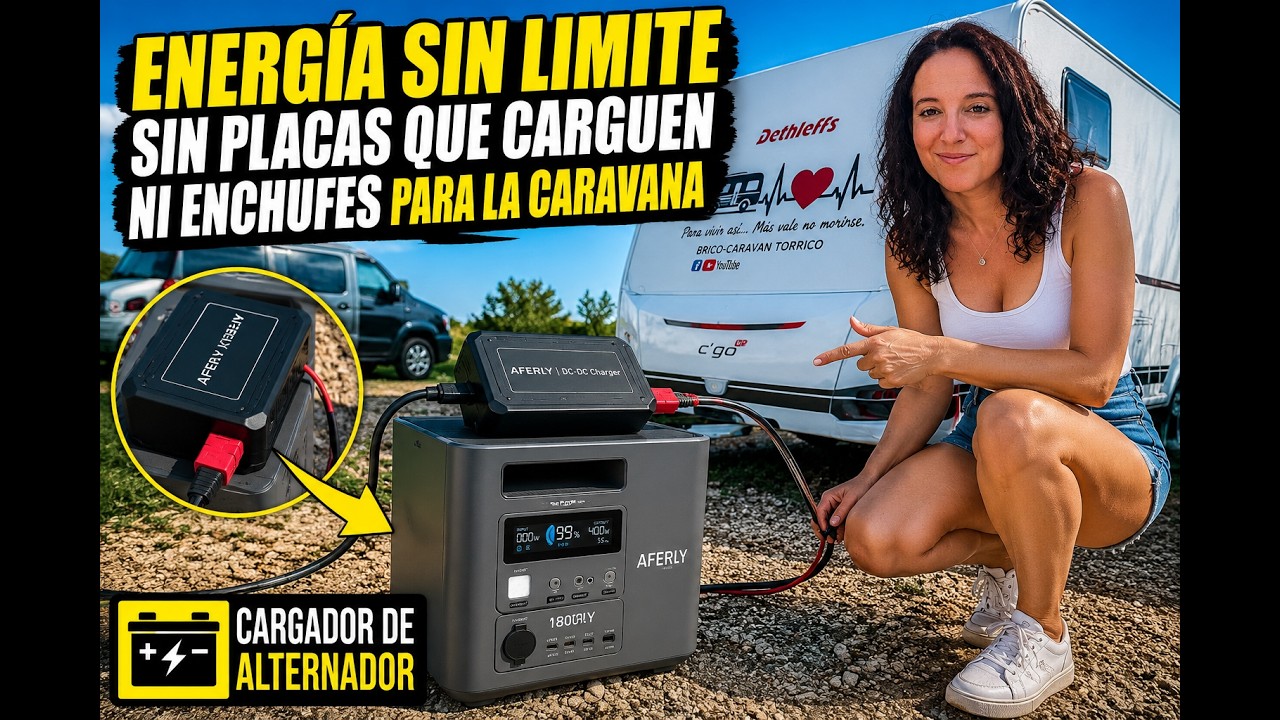 El tamaño y potencia ideal si tienes placa solar  AFEIRIY 1800W en la caravana