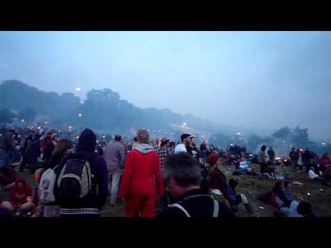 The Sacred Field Stone Circle at 4:30am at Glastonbury Festival 2010 final night