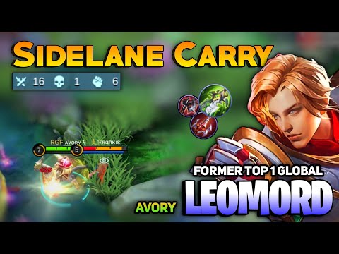 Sidelane Carry 16 Kills! Avory Top Global Leomord Gameplay [ Leomord Best Build 2021] Mobile Legends