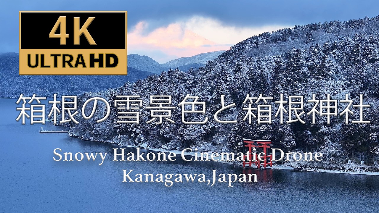 Rare Snow in Hakone 箱根の雪景色 | Hakone Shrine Cinematic (SONY A1 S-Log3)