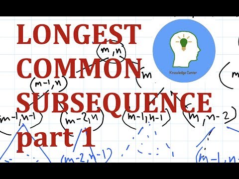 Dynamic Programming | Longest Common Subsequence LCS | Part 1