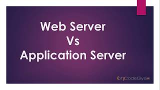Web Server Vs Application Server