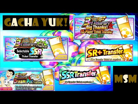 Captain Tsubasa Dream Team (GACHA) STEP 1-4 TIKET ANNIV + DREAM POT + SELECTABLE SSR + SSR TIKET!!!!