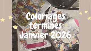 Coloriages terminés Janvier 2026 - Finished pages