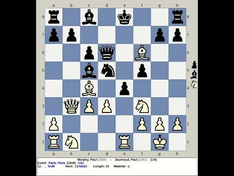 Morphy, Paul vs Journoud, Paul | Paris Chess 1859, France