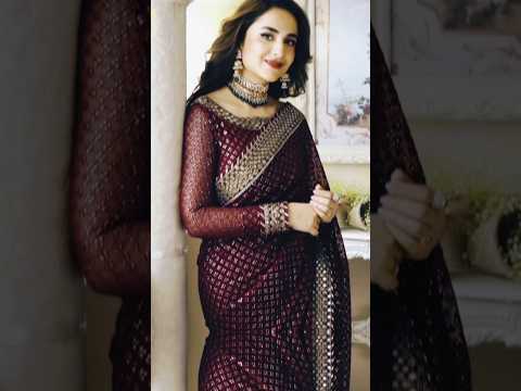 💥Georgette Fancy saree/sequence hand work saree#slipperyVs sticky stairs#dreping