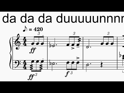 Beethoven Symphony No. 5 except it's terrible and made me fail music theory