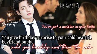 Download lagu You give birthday surprise to your cold hearted boyfriend but he scold you harshly and throw||Jk ff mp3