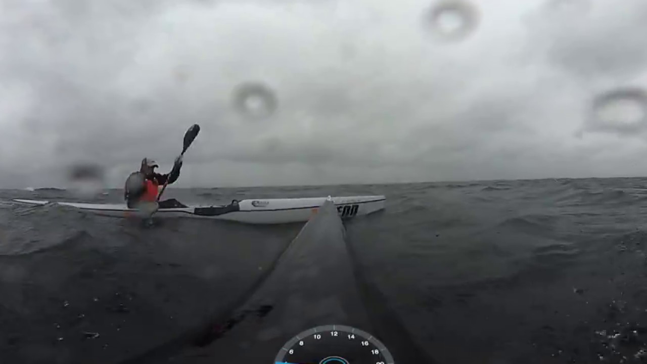 VR 360º on a surfski downwind...