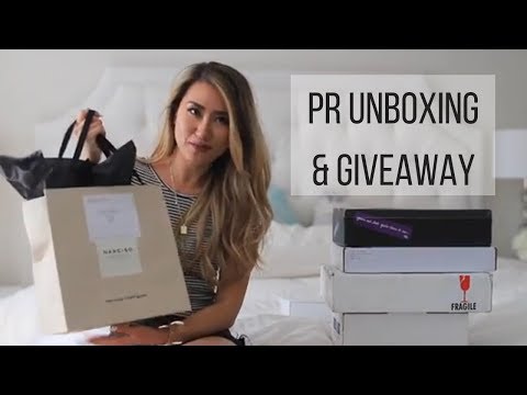 Unboxing PR Packages & Huge Makeup Giveaway! (Shiseido, Urban Decay, Nude by Nature, Too Faced)