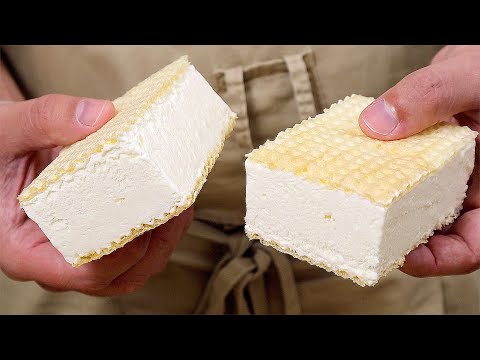 2 ZUTATEN + WAFFELN in 5 MINUTEN Dessert BEREIT! Eis "Plombir" zu Hause  🍦🍨