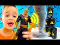 Vlad and Niki's Rescue Mission with Black Adam toys
