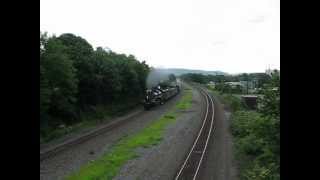 preview picture of video 'NKP 765 Norfolk Southern Steam Excursion coming through Seward PA 08/13/12'