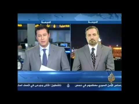 مقابلة على قناة الجزيرة مع لؤي صافي يعلق على انتهاء مهلة كوفي عنان