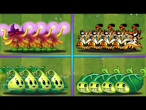 4 Best Team 4 SUMMON Plants vs Team Zombie - Which Team Will Win? - PvZ 2 Team Plants Battlez