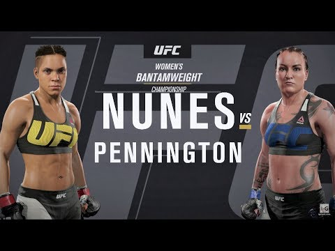 EA Sports UFC 2 - Amanda Nunes vs Raquel Pennington UFC 224 Full Fight Simulation