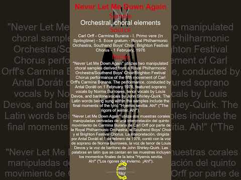 List of Depeche Mode sample sources "Never Let Me Down Again" PART-1