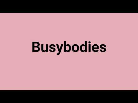 'Busybodies' Meaning and Pronunciation