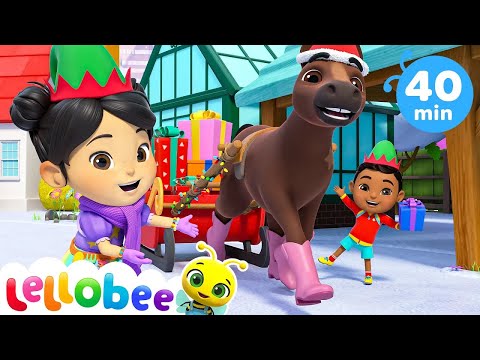 Jingle Bells Christmas Fun! | Kids Tunes! - Lellobee Farm Songs for Children