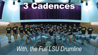 LSU Drumline Performing Three Different Cadences | Stanton Moore