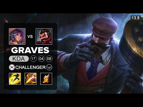 Graves vs Lillia Jungle - KR Challenger - Patch 13.8 Season 13