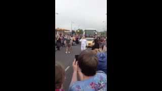 preview picture of video 'Olympic Torch in Wrexham Mold Road'