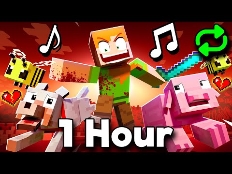 ZAMination 2 - "Angry Alex" 🎵 1 HOUR - Minecraft Animation Music Video