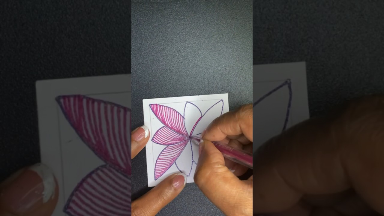 How To Draw A Beautiful Zentangle Pattern ❤️ #shorts #youtubeshorts #zentangle #art #easyart #how