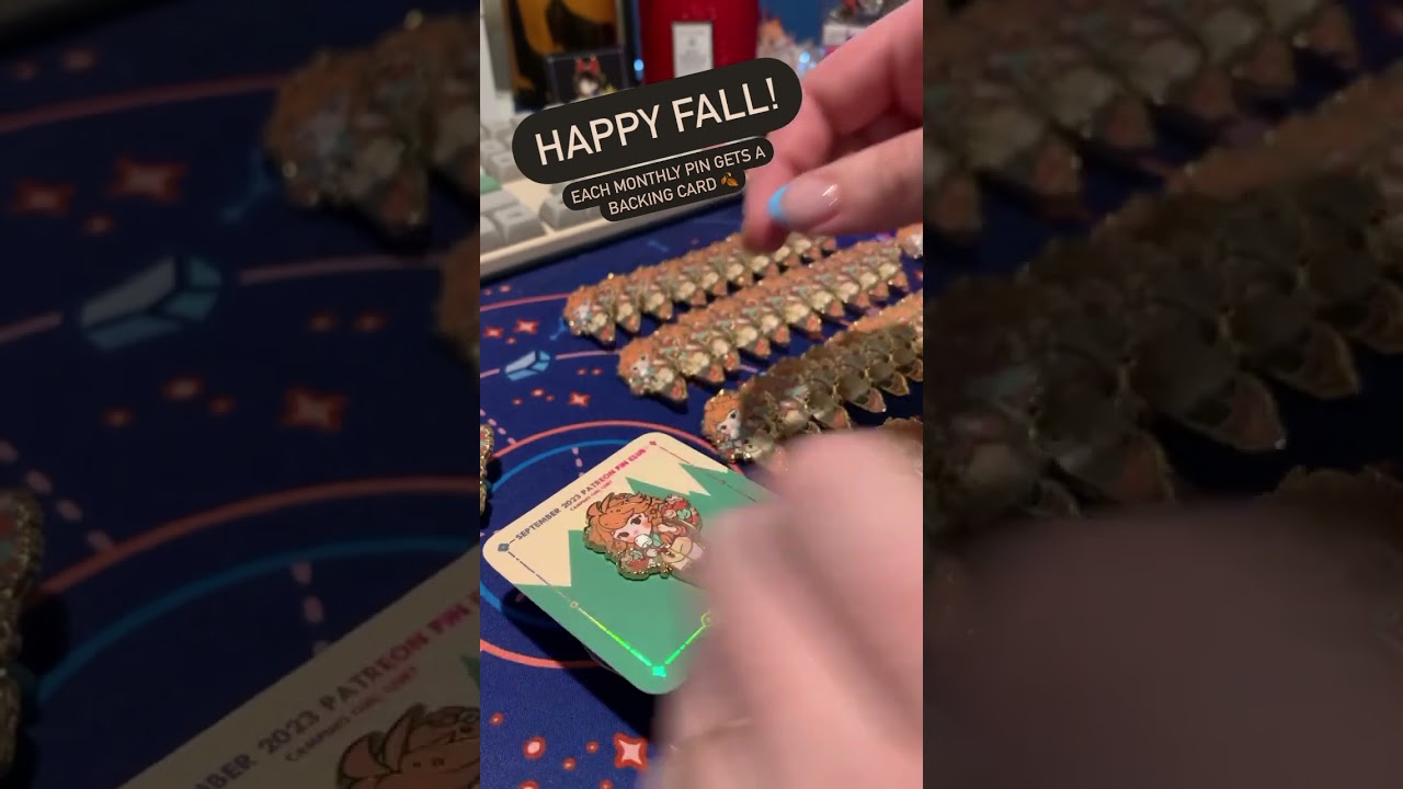 September Pin Club 🍁 Camping Girl Cory!#animeart #enamelpin #fallvibes