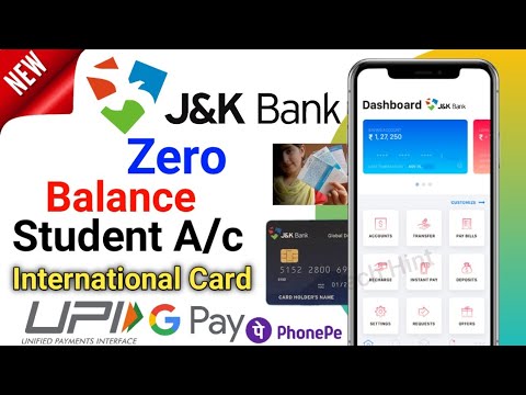 Jammu & Kashmir Bank Student Account opening| J&K Bank Student zero Balance account Without Pan Card