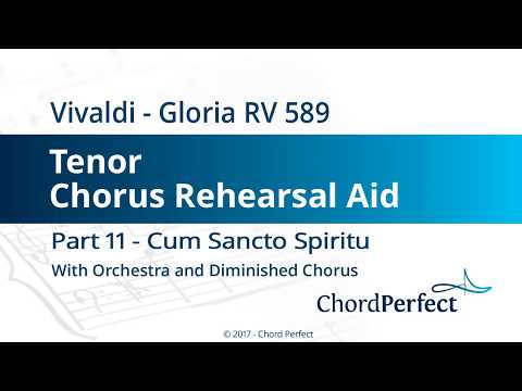 Vivaldi's Gloria Part 11 - Cum Sancto Spiritu - Tenor Chorus Rehearsal Aid