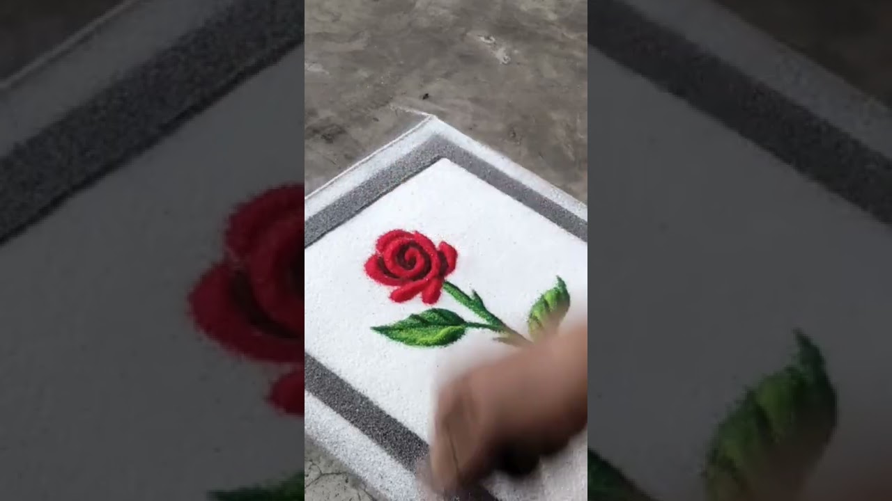 Rose Rangoli 3D❤❤❤