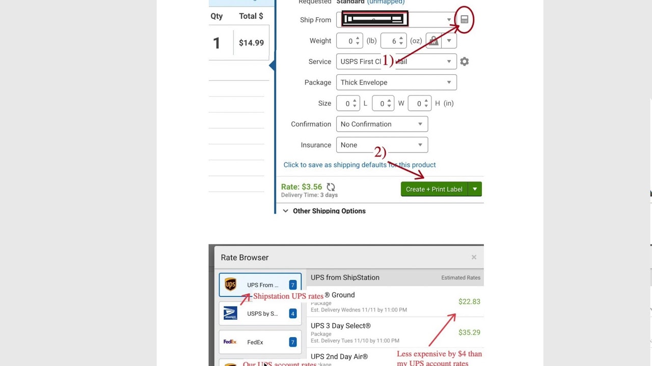 Does ShipStation calculate shipping cost? Life Set Go
