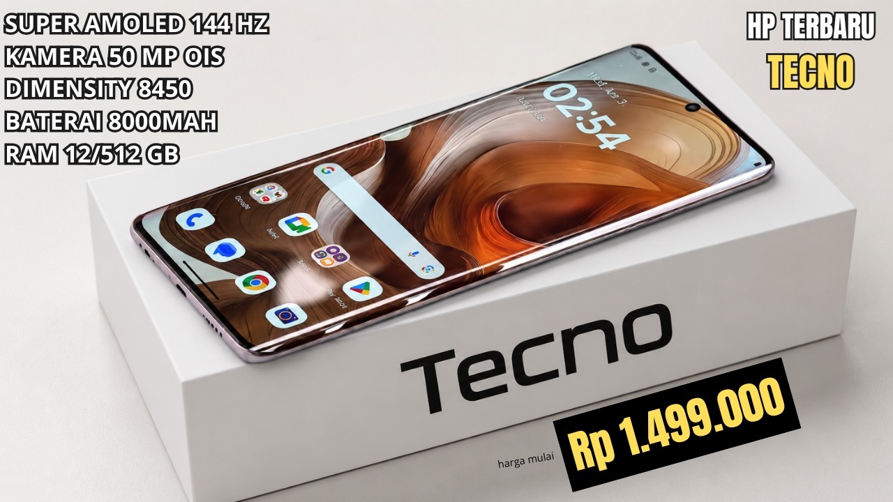 BARU SAJA DIRILIS ‼️RAM 12/512 GB, 8000MAH - HP TECNO TERBARU DAN TERBAIK JUNI 2026