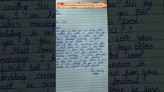 Letter to your friend inviting him to attend your sister