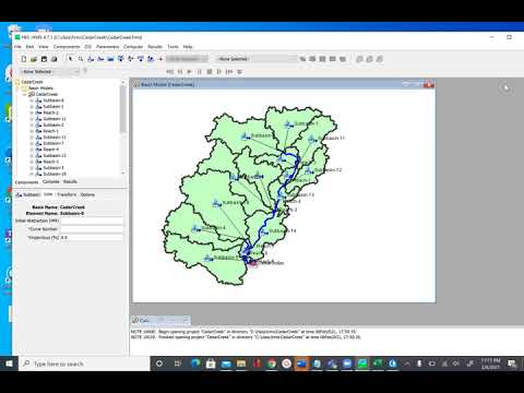 Hydrologic Modeling Using HEC-HMS (5/9) - Assigning CN to sub-basins
