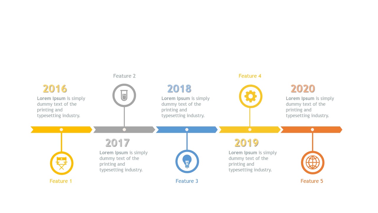 Process Timeline Arrows PowerPoint presentation