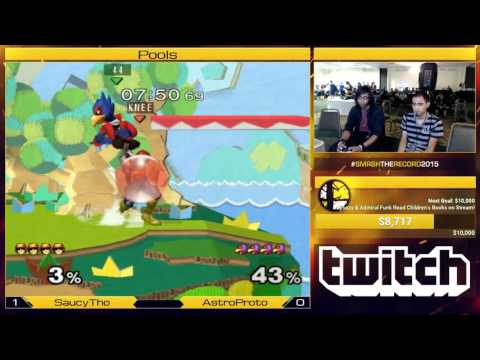 Smash The Record 2015 - Melee Pools - Saucytho (C. Falcon) vs AstroPorto (Falco)