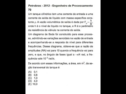 Questão de Concursos - Controle - Petrobras 2012