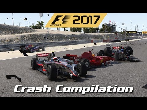 F1 2017 Game - Classic Cars Crash Compilation