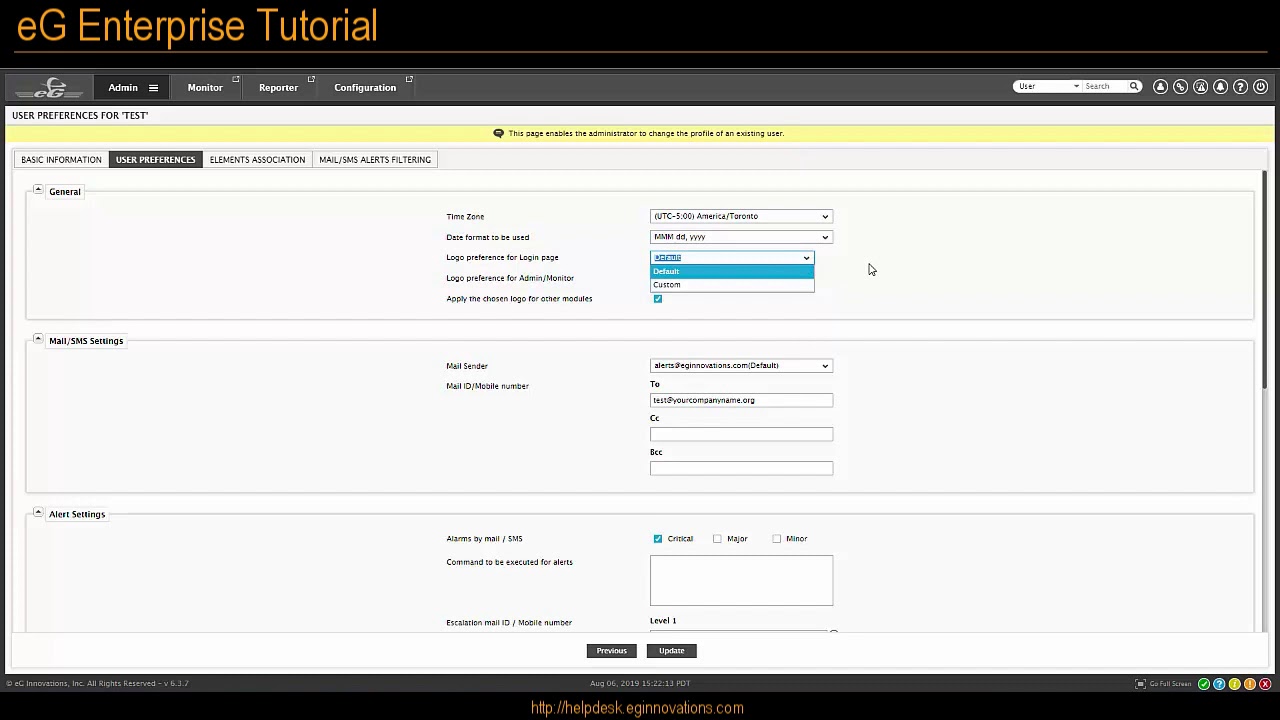 How to Modify User Settings