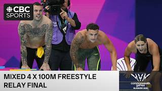 Mixed 4X100m freestyle relay final on Day 2 of the Glasgow 2026 Commonwealth Games