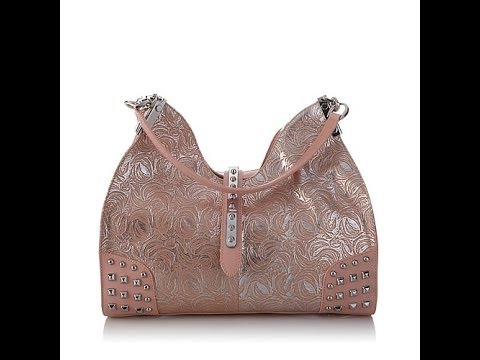 Sharif Brazilian Tooled Leather Metallic Shoulder Bag