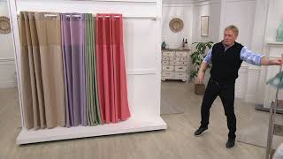 Hookless Waffle Texture Shower Curtain w/ Snap Liner & Chrome Rings on QVC